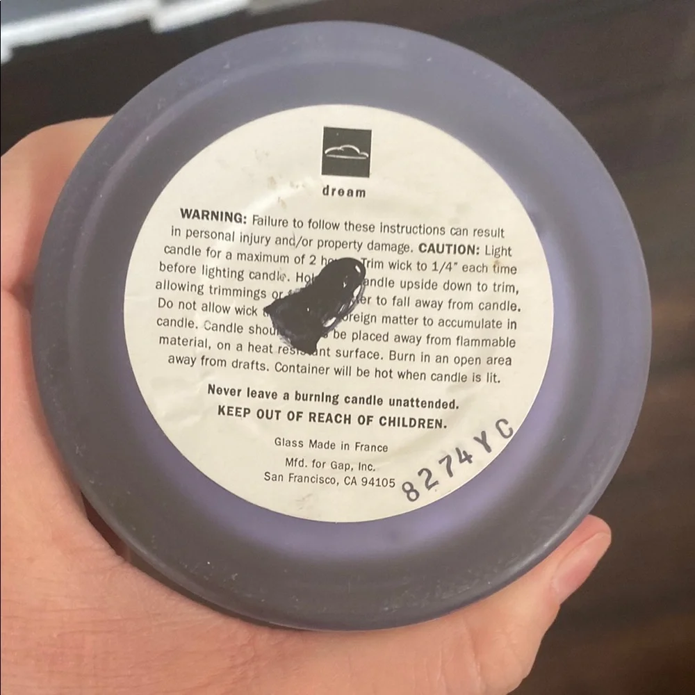 Vintage 90's GAP Purple Dream Scented Candle Retro Nostalgic (used)